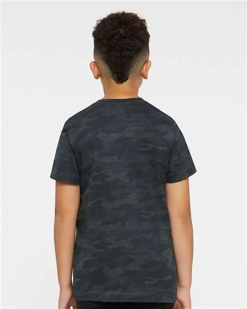 Lat 6101 Youth Fine Jersey Tee - Storm Camo