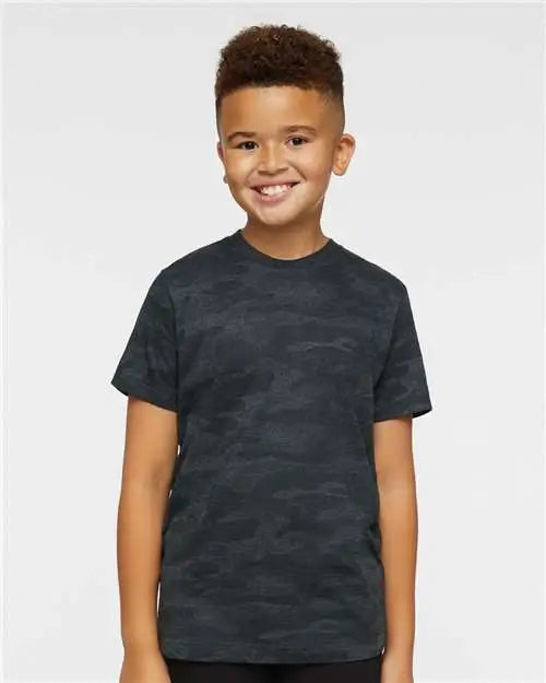 Lat 6101 Youth Fine Jersey Tee - Storm Camo