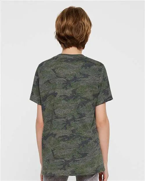 Lat 6101 Youth Fine Jersey Tee - Vintage Camo