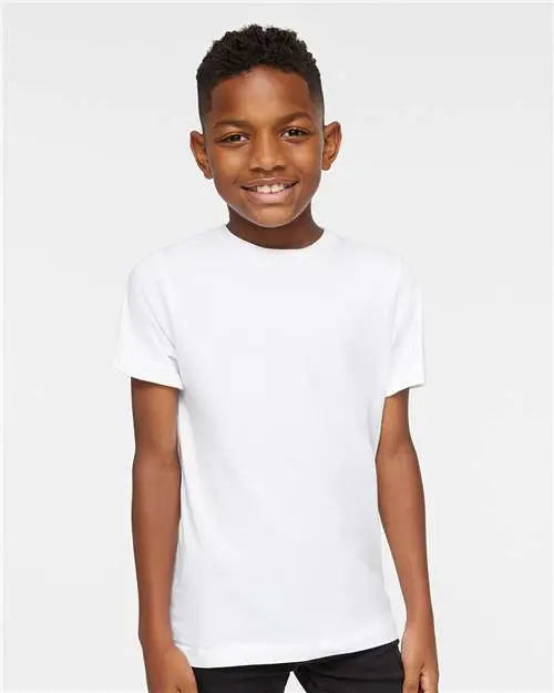 Lat 6101 Youth Fine Jersey Tee - White
