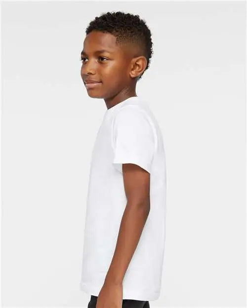 Lat 6101 Youth Fine Jersey Tee - White