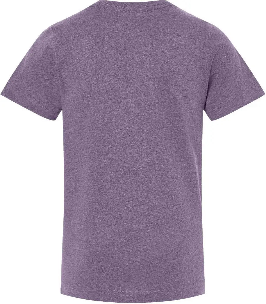 Lat 6101 Youth Fine Jersey Tee - Wisteria Blackout - Purple / Xs