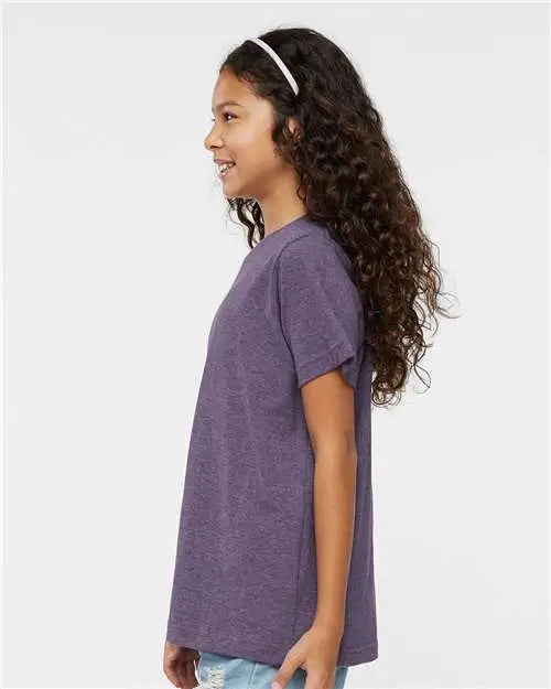 Lat 6101 Youth Fine Jersey Tee - Wisteria Blackout