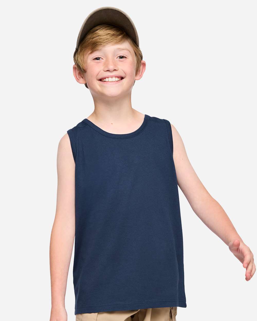 Lat 6123 Youth Fine Jersey Tank Top - Denim