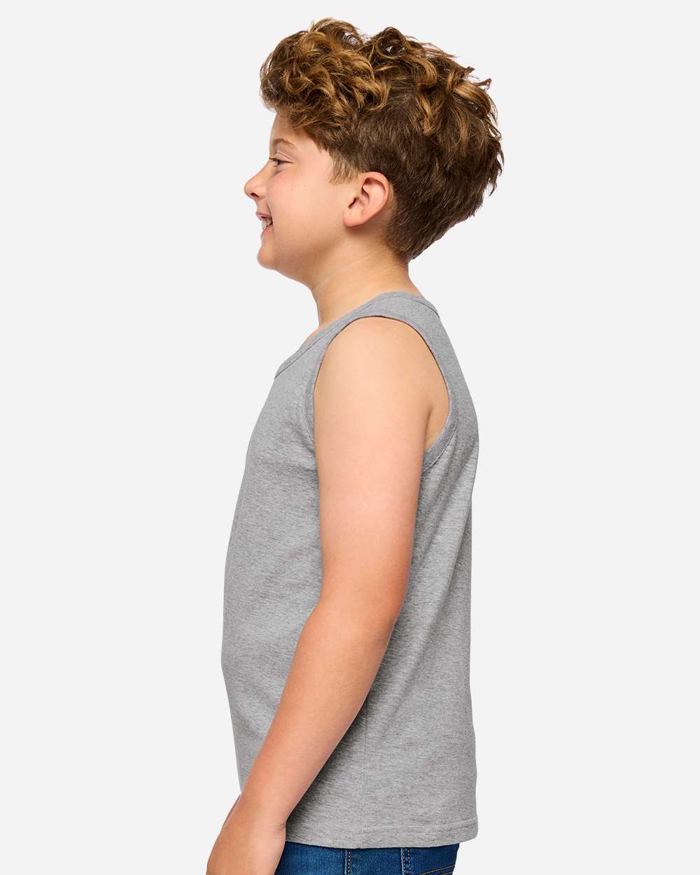 Lat 6123 Youth Fine Jersey Tank Top - Heather