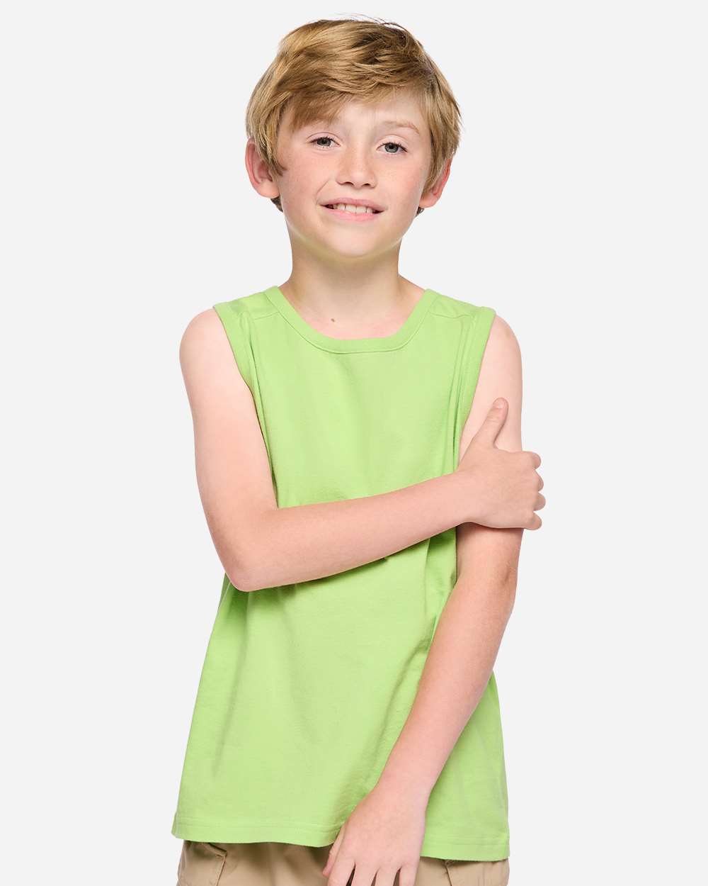 Lat 6123 Youth Fine Jersey Tank Top - Key Lime