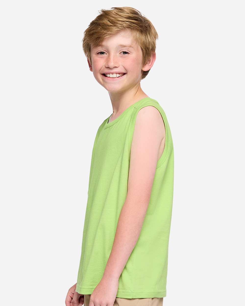 Lat 6123 Youth Fine Jersey Tank Top - Key Lime