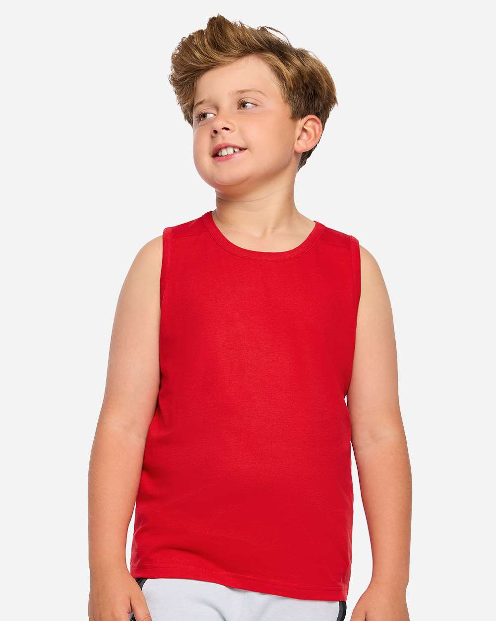 Lat 6123 Youth Fine Jersey Tank Top - Red