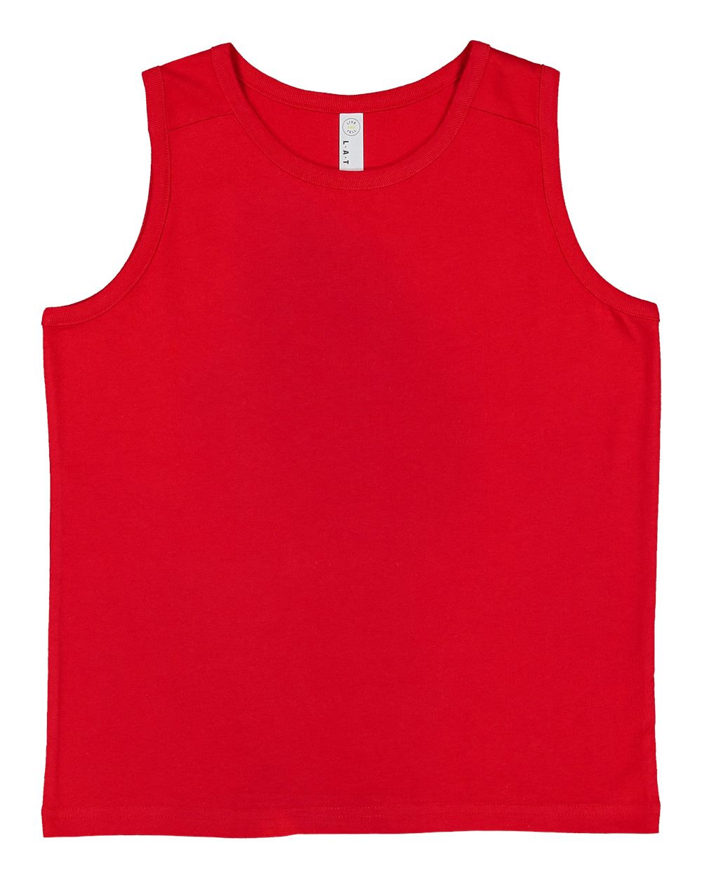 Lat 6123 Youth Fine Jersey Tank Top - Red