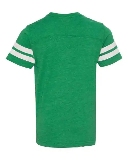 Lat 6137 Youth Football Fine Jersey Tee Vintage Green White