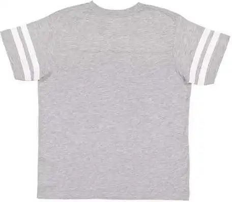 Lat 6137 Youth Football Fine Jersey Tee Vintage Heather White