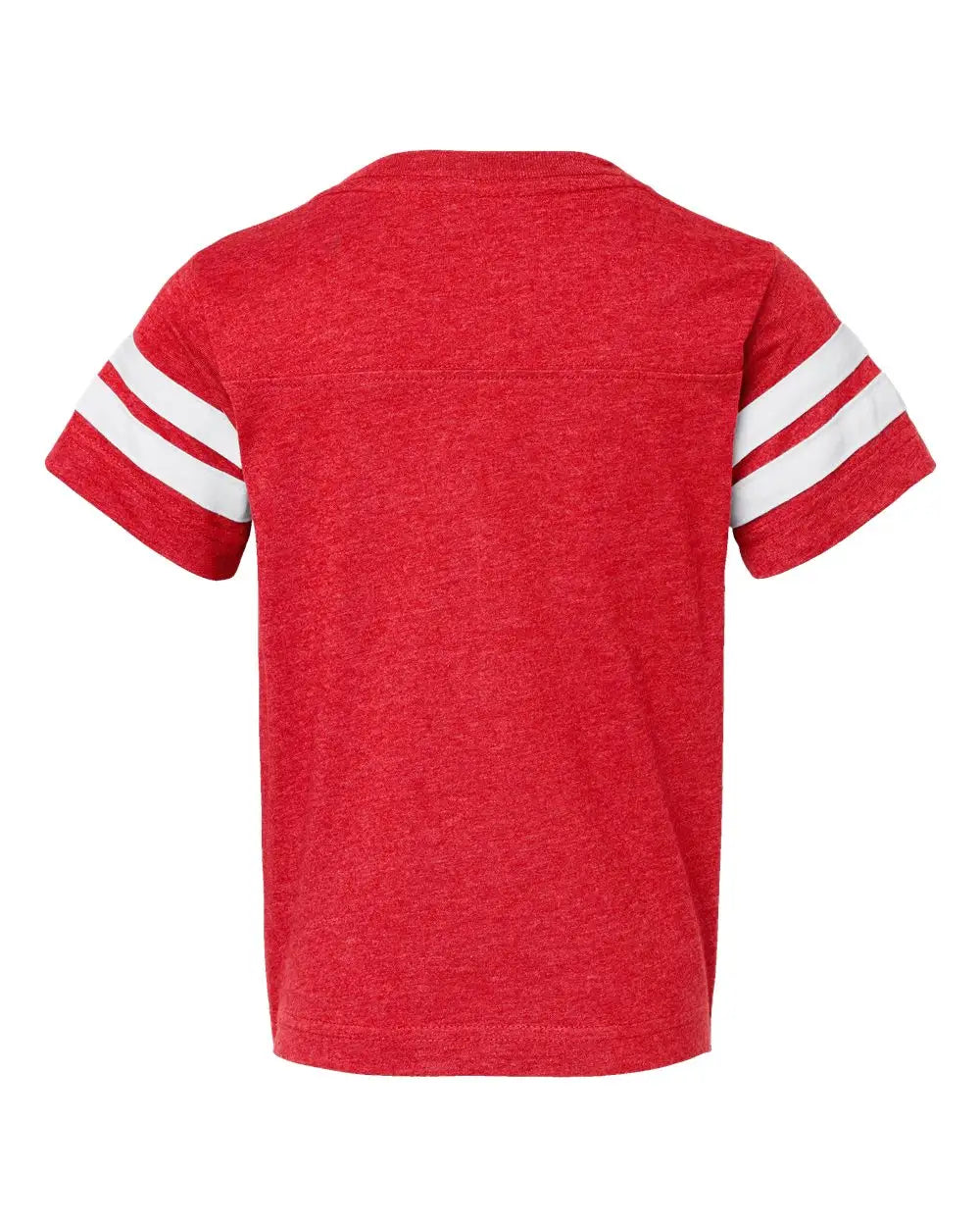 Lat 6137 Youth Football Fine Jersey Tee - Vintage Red White
