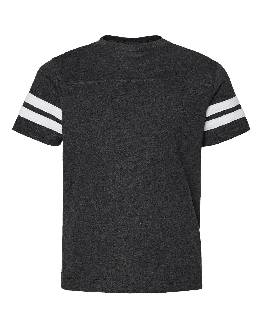 Lat 6137 Youth Football Fine Jersey Tee - Vintage Smoke White