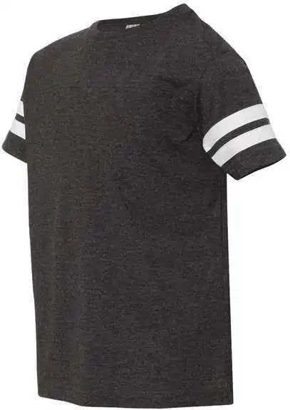 Lat 6137 Youth Football Fine Jersey Tee - Vintage Smoke White