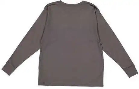 Lat 6201 Youth Fine Jersey Long Sleeve Tee Charcoal