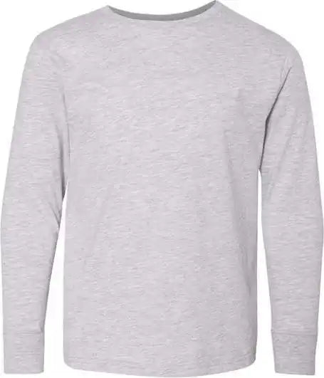 Lat 6201 Youth Fine Jersey Long Sleeve Tee Heather