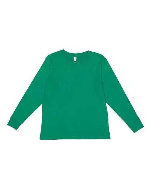 Lat 6201 Youth Fine Jersey Long Sleeve Tee Kelly