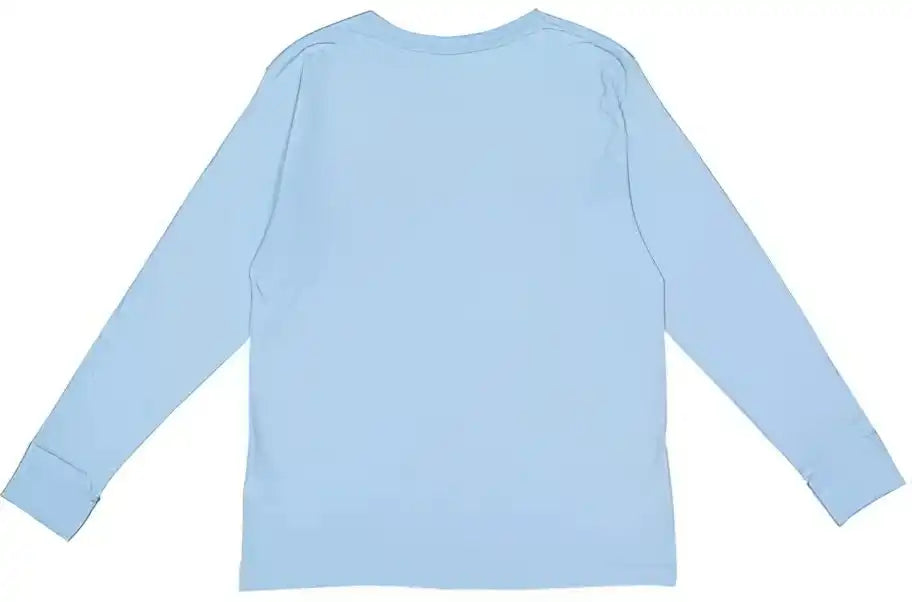 Lat 6201 Youth Fine Jersey Long Sleeve Tee Light Blue