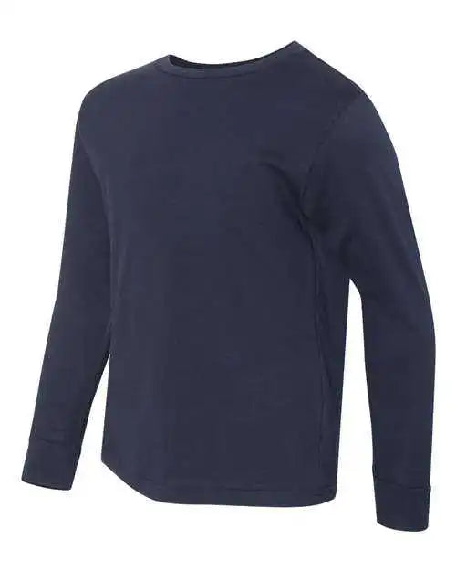 Lat 6201 Youth Fine Jersey Long Sleeve Tee - Navy