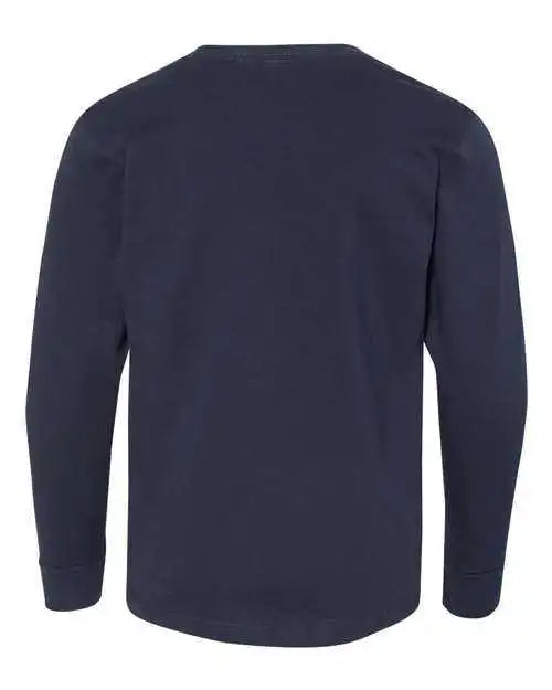 Lat 6201 Youth Fine Jersey Long Sleeve Tee Navy