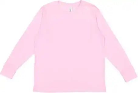 Lat 6201 Youth Fine Jersey Long Sleeve Tee Pink