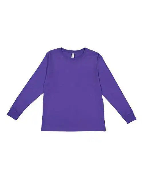 Lat 6201 Youth Fine Jersey Long Sleeve Tee - Purple