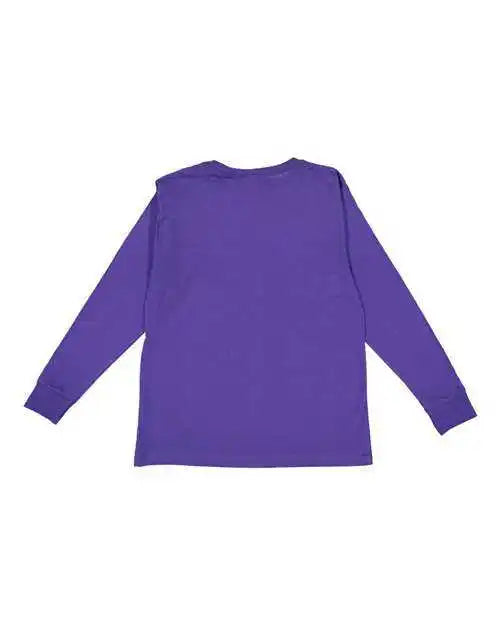 Lat 6201 Youth Fine Jersey Long Sleeve Tee - Purple