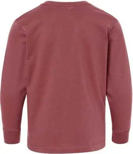 Lat 6201 Youth Fine Jersey Long Sleeve Tee Rouge
