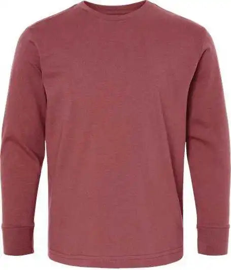Lat 6201 Youth Fine Jersey Long Sleeve Tee Rouge