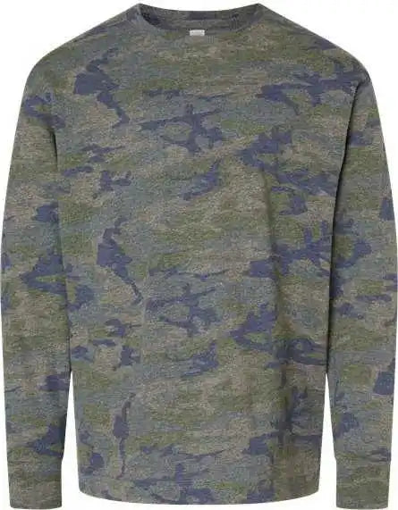 Lat 6201 Youth Fine Jersey Long Sleeve Tee - Vintage Camo
