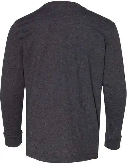 Lat 6201 Youth Fine Jersey Long Sleeve Tee - Vintage Smoke