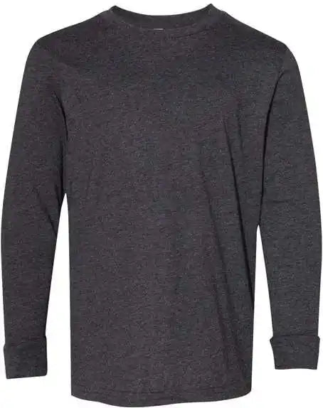 Lat 6201 Youth Fine Jersey Long Sleeve Tee - Vintage Smoke