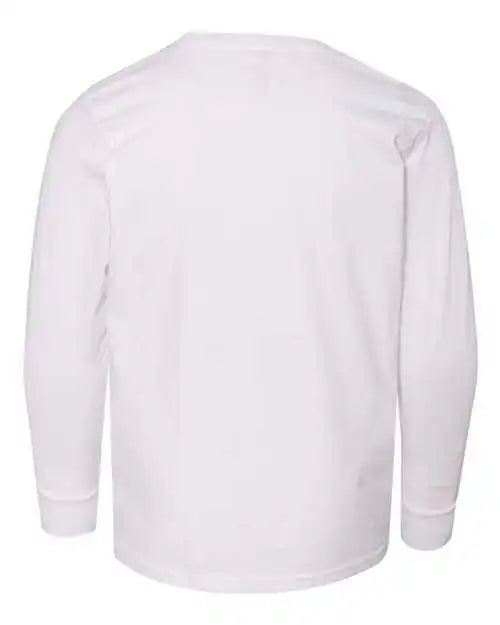 Lat 6201 Youth Fine Jersey Long Sleeve Tee White