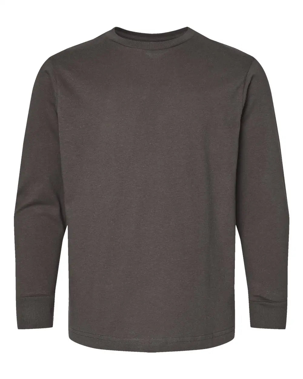 Lat 6201l Youth Fine Jersey Long Sleeve Tee - 6201 - Charcoal - Xs