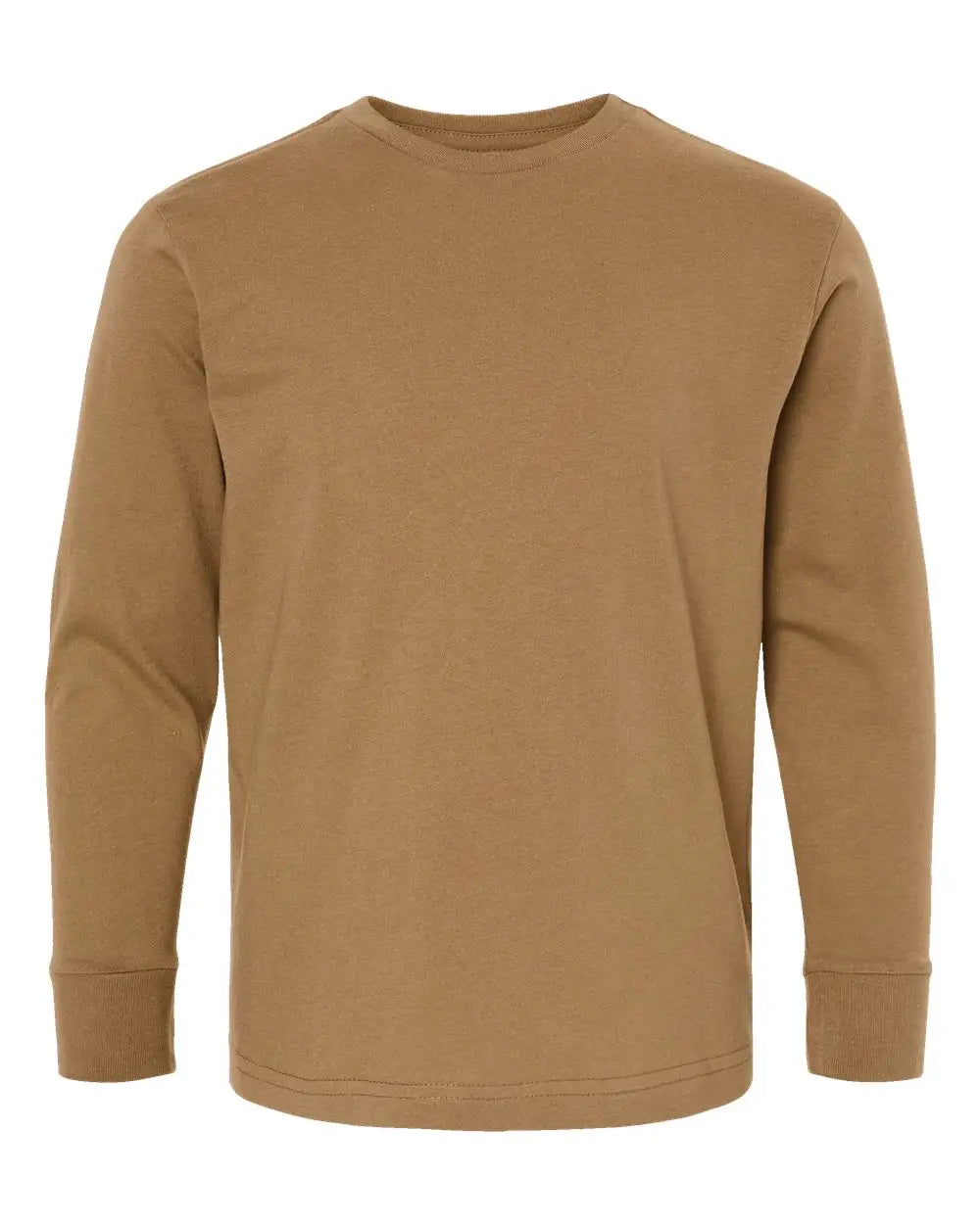 Lat 6201l Youth Fine Jersey Long Sleeve Tee - 6201 - Coyote Brown - Xs