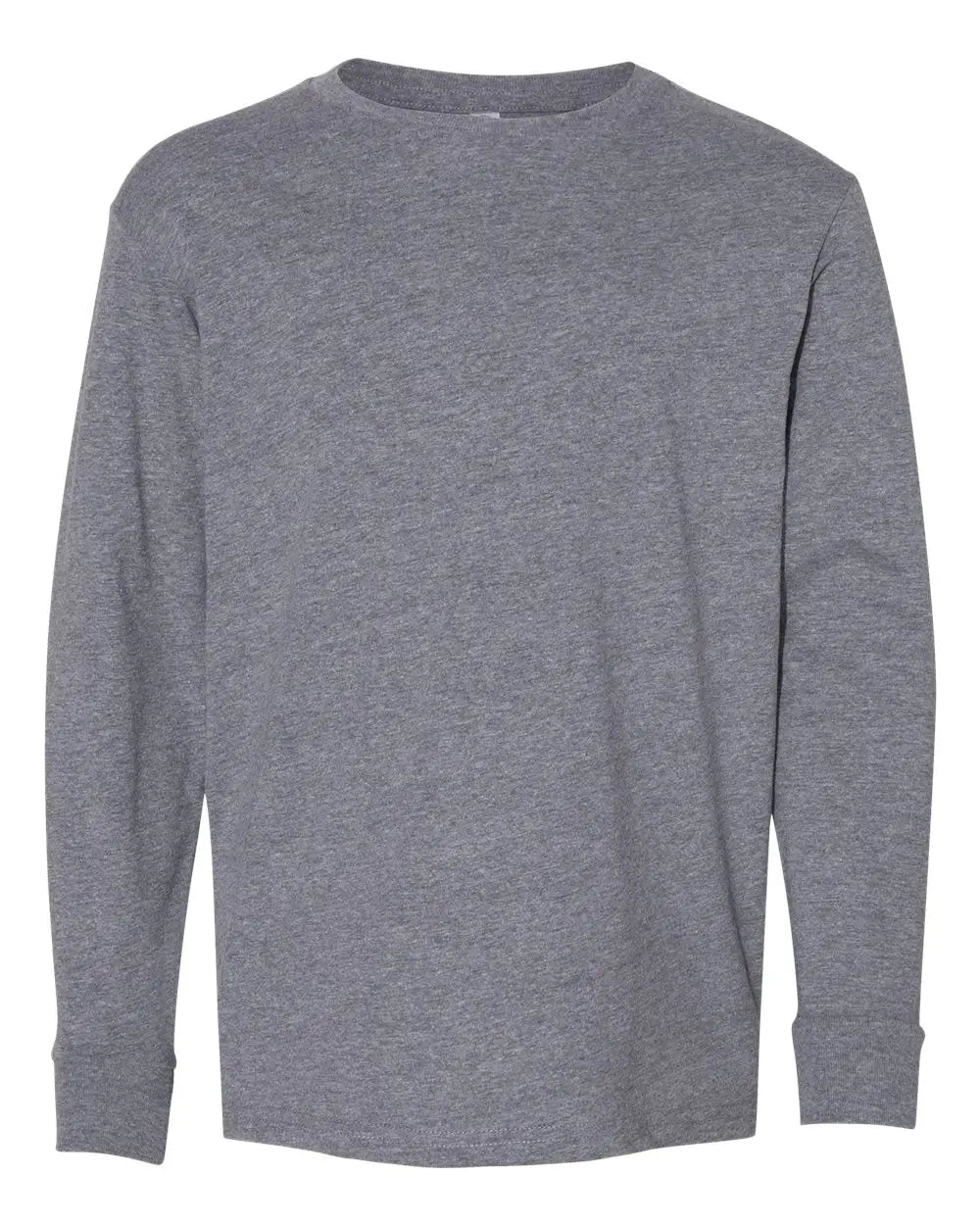 Lat 6201l Youth Fine Jersey Long Sleeve Tee - 6201 - Granite Heather