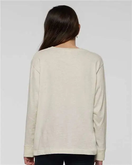 Lat 6201l Youth Fine Jersey Long Sleeve Tee - 6201 - Natural Heather