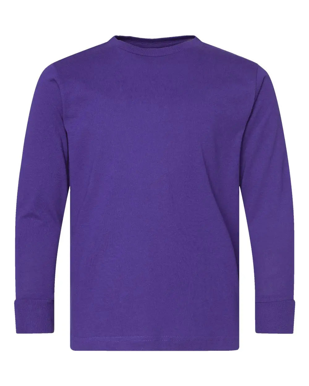 Lat 6201l Youth Fine Jersey Long Sleeve Tee - 6201 - Purple - Xs