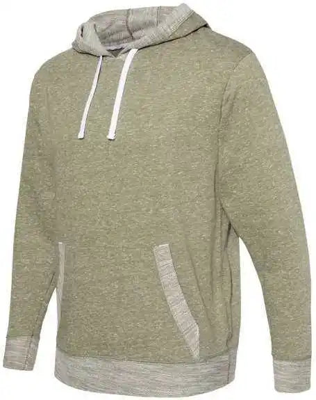 Lat 6779 Harborside Melange French Terry Hooded Pullover - Military Green