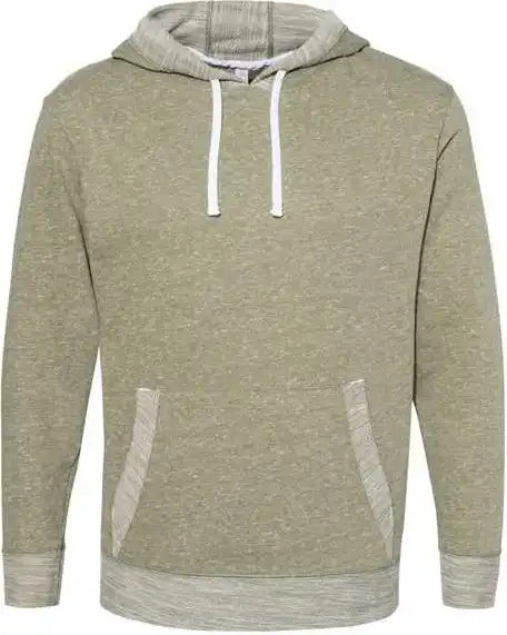 Lat 6779 Harborside Melange French Terry Hooded Pullover - Military Green