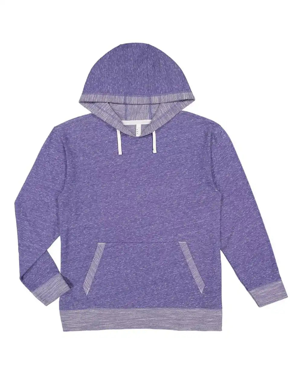 Lat 6779 Harborside Mélange French Terry Hooded Pullover - Purple Melange - Xs