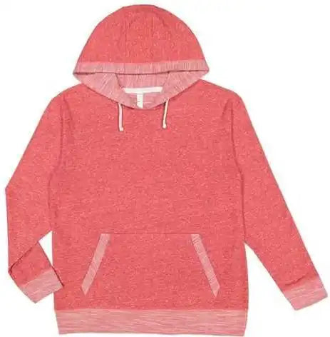 Lat 6779 Harborside Melange French Terry Hooded Pullover - Red