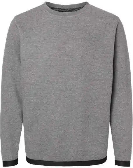 Lat 6789 the Statement Fleece Crewneck Sweatshirt - Granite Heather Black
