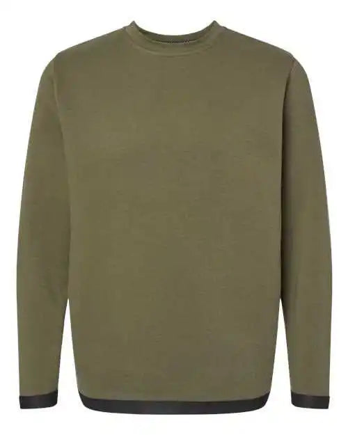 Lat 6789 the Statement Fleece Crewneck Sweatshirt - Military Green Black