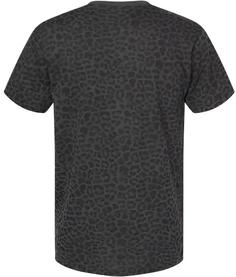 Lat 6901 Fine Jersey Tee Black Leopard
