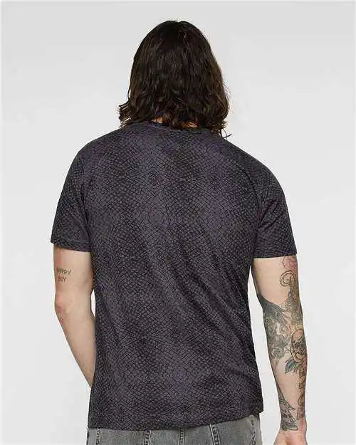 Lat 6901 Fine Jersey Tee - Black Reptile