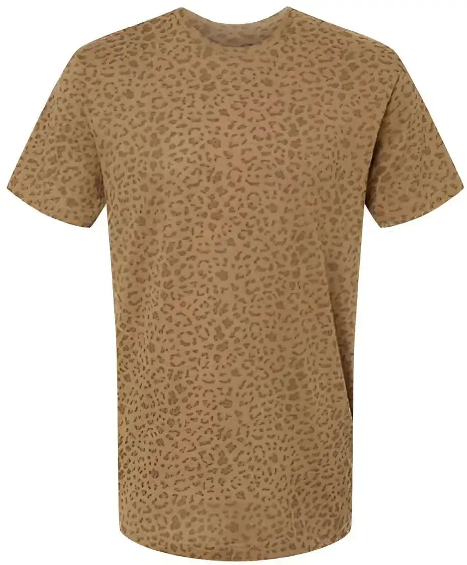 Lat 6901 Fine Jersey Tee Brown Leopard