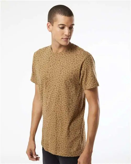 Lat 6901 Fine Jersey Tee - Brown Leopard