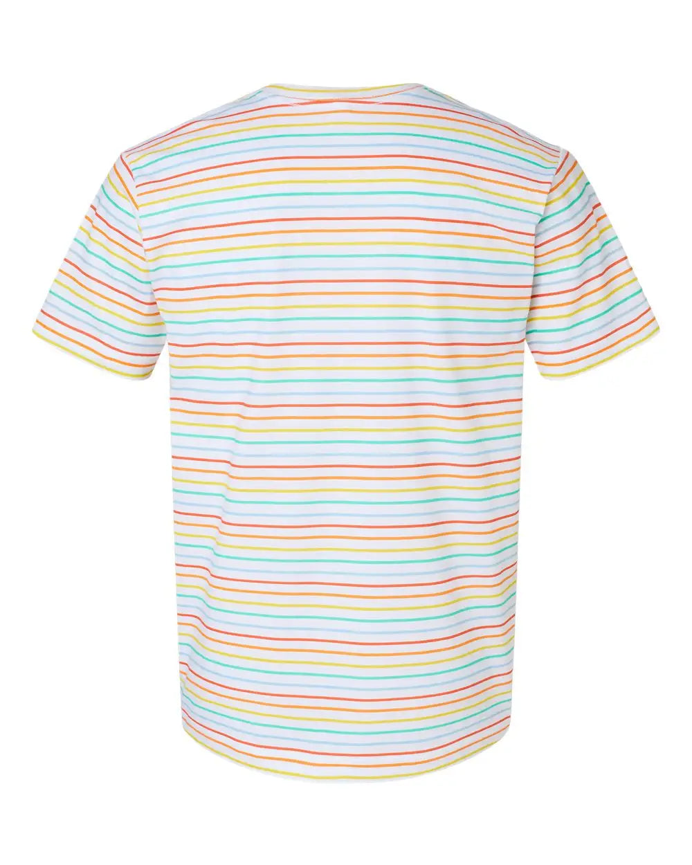 Lat 6901 Fine Jersey Tee - Rainbow Stripe - Multi-colored / s