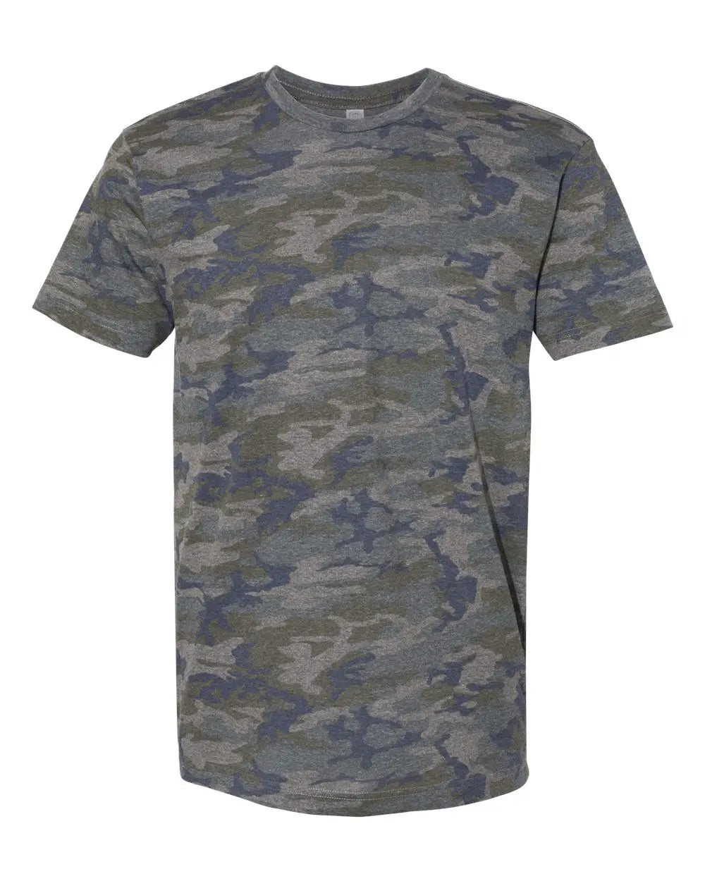 Lat 6901 Fine Jersey Tee - Vintage Camo - Dark Gray / s